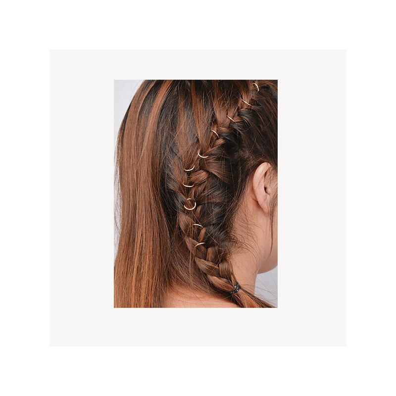 Bifull Anneaux Décoratifs pour Cheveux 10 Unités