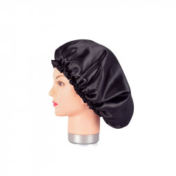 Bifull Bonnet en Satin Noir Anti Frizz