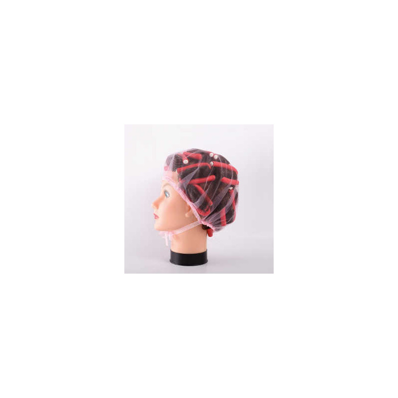 Bifull Bonnet en Tulle Rose de Nuit avec Ruban