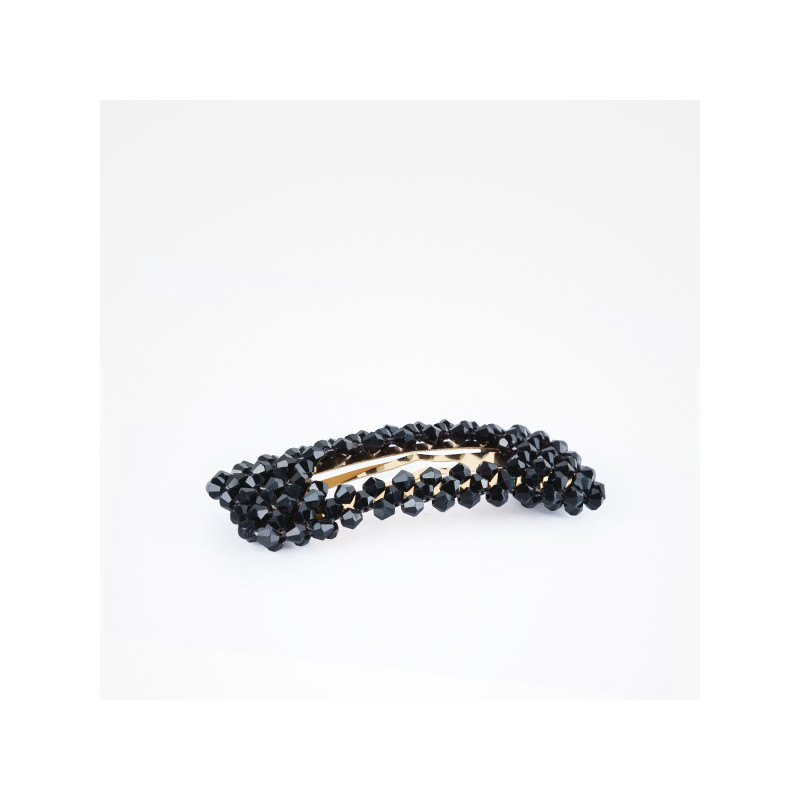 Bifull Broche de Perles Mode Diamant Noir