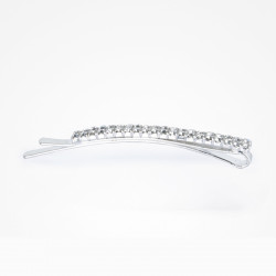 Bifull Barrette Décorées Diamonds Double Argent