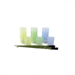 Bifull Kit 12 Verres de Teinture + 2 Pinceaux