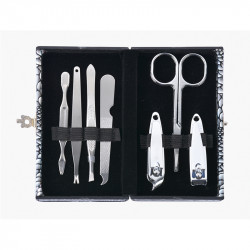 Bifull 7-częściowy Zestaw do manicure Czarne łuski