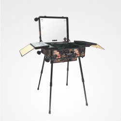 Bifull Maletin Tocador con Patas Profesional Maquillaje Portatil Baroque Yellow