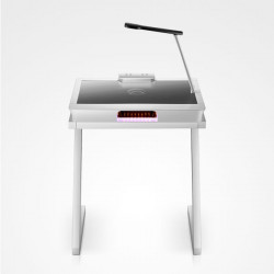 Bifull Table de Manucure Aspirateur Lumières LED