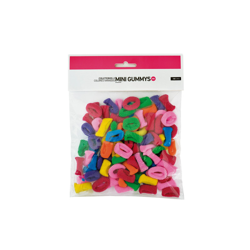 Bifull Mini Elastici per Capelli Colori Assortiti Mini Gummys 100 Pz