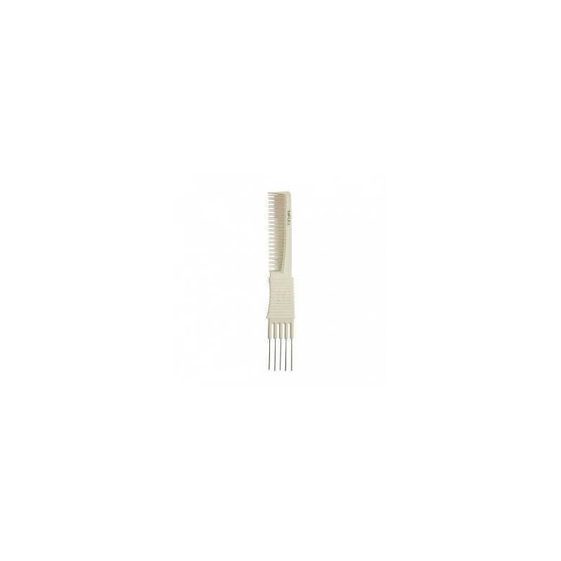Bifull Hollow Comb 5 Prongs Metal White