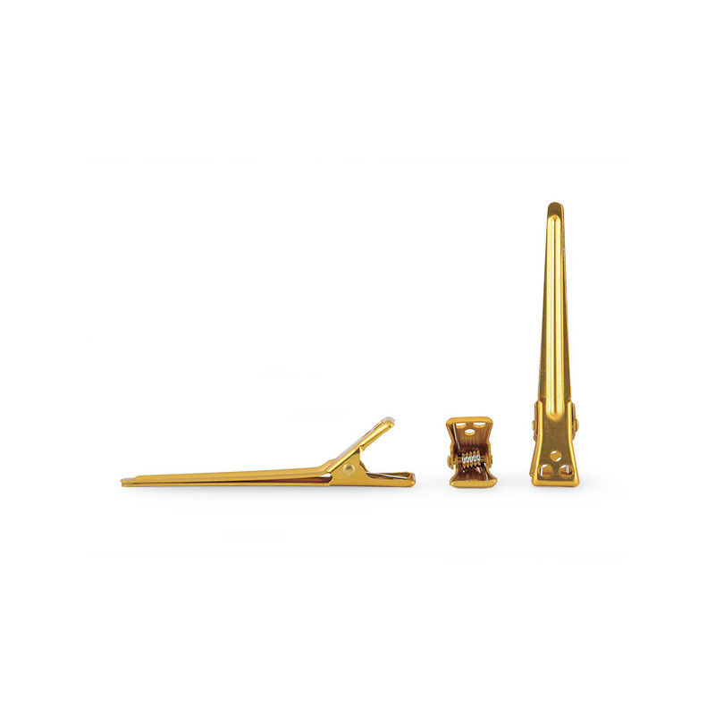 Bifull Morsetto Metallico Curvo Piccolo 6.8cm 10 Pezzi Perno Base