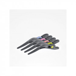 Bifull Black Separation Tweezers with Color Details 10cm (Pack of 4 Units)