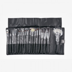 Bifull Set 18 Pinceaux en Cuir Cleissy Noir