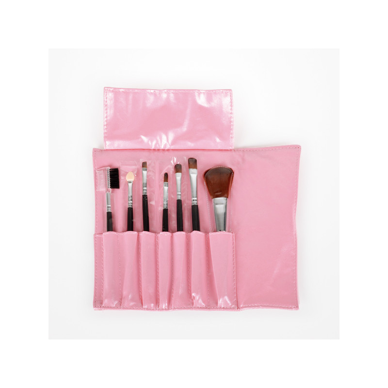 Bifull Set Estuche Maquillaje 7 Pinceles Tika Pink