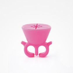 Bifull Topfinger Pink Ring Halter Emaille