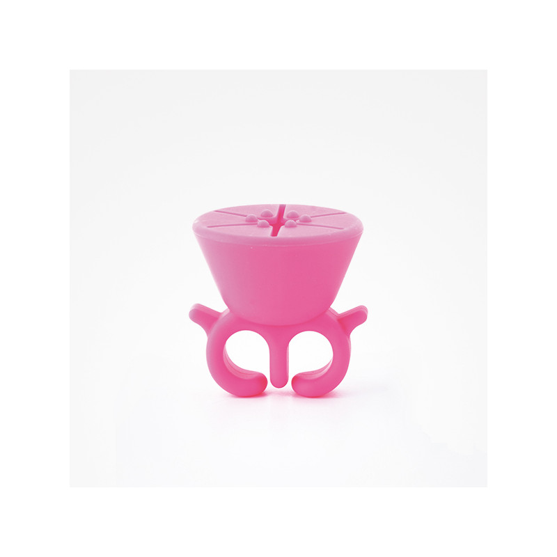 Bifull Topfinger Pink Anneau Support Émail