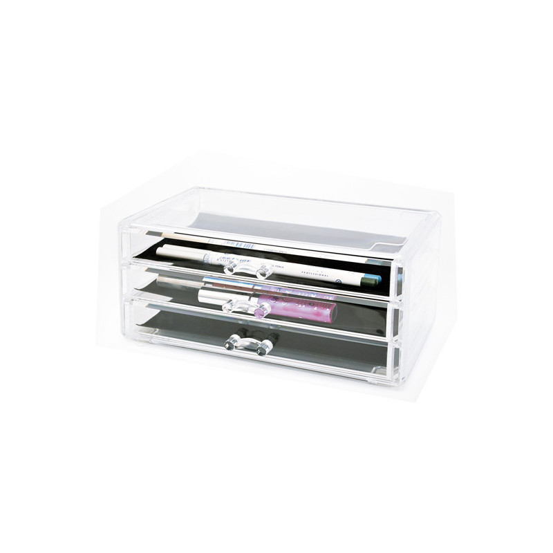 Bifull Treasure Organizer Aesthetic 3 Transparent Drawers