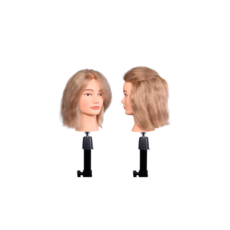 Bifull Głowa Manekina Jasny Blond 35-40cm 100% Włosy Ludzkie Dziewczynka Jasny Blond 40