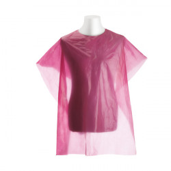 Bifull Jednorazowa Peleryna Polietylenowa 90x115cm Róż Tella