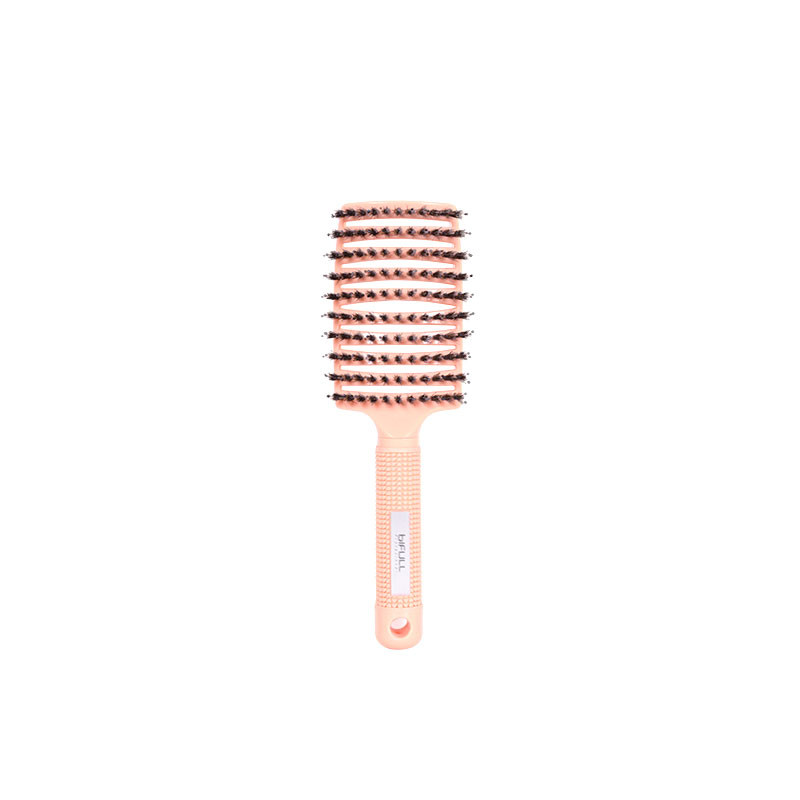 Bifull Skeleton Brush with Boar Bristle and Nylon Total Brush Pink Bifull Skeleton Brush with Boar Bristle and Nylon Total Brush Pink