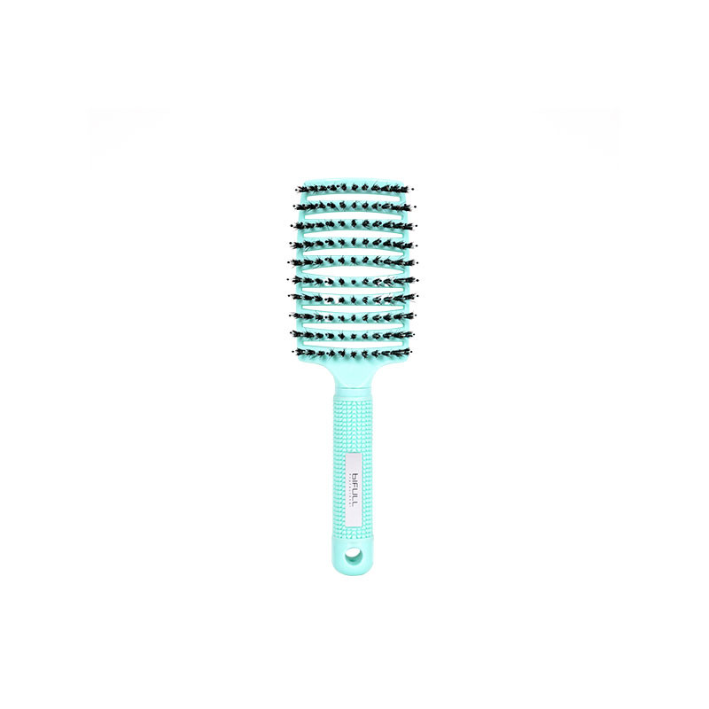 Bifull Skeleton Brush per Capelli con Setole di Cinghiale e Nylon Total Brush Verde Menta