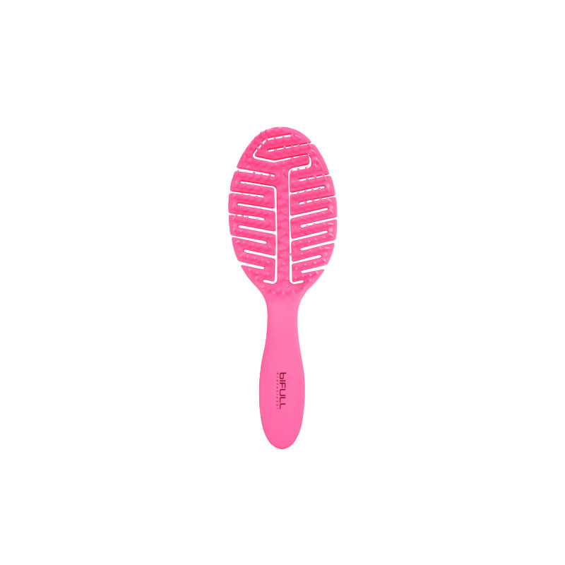 Bifull Brosse Squelette Démêlante Fluor Feuille Rose