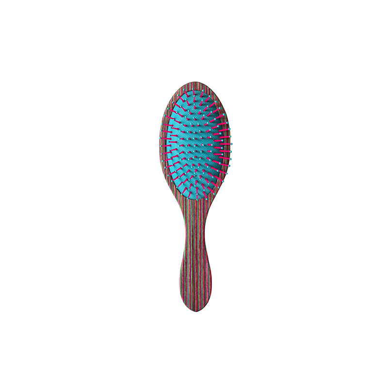 Bifull Brosse Bois Rayé violet Ovale