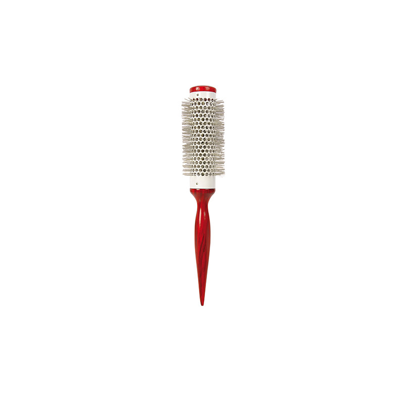 Bifull Brosse Thermique Queue Fine Bois Rouge N.32