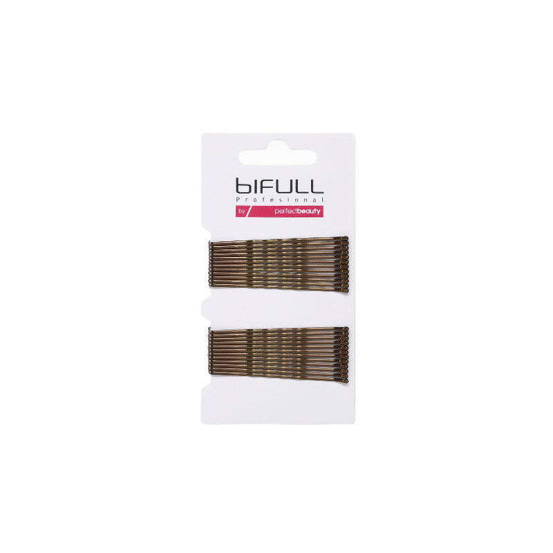 Bifull Wavy Clip 59mm Bronze Cardboard 24 Pcs