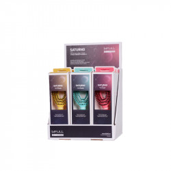 Bifull Expositor Brosse Ovale Saturne (PACK 12 Unités Rose, Turquoise, Jaune)
