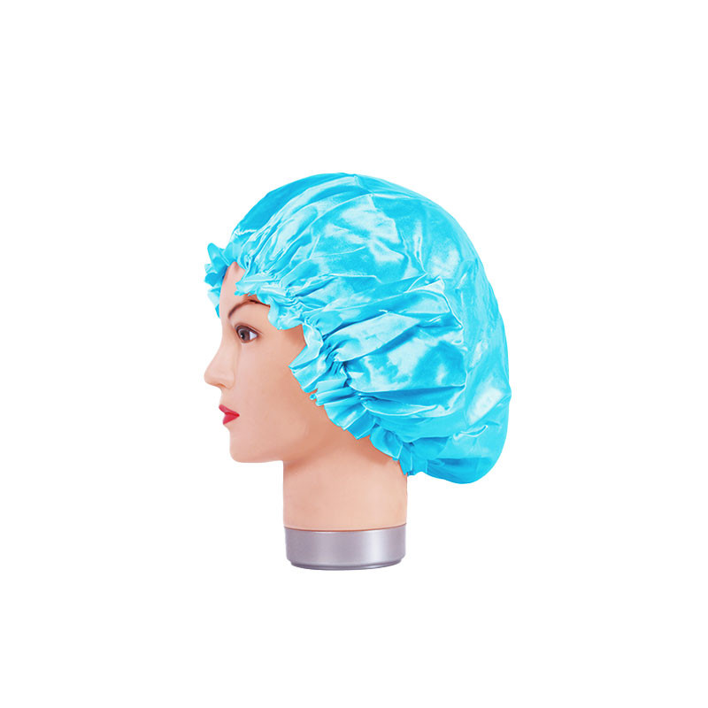 Bifull Satynowa Czapka na Sen Cienka Antyfrizz Niebieska