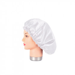 Bifull Bonnet en Satin Blanc Anti Frizz