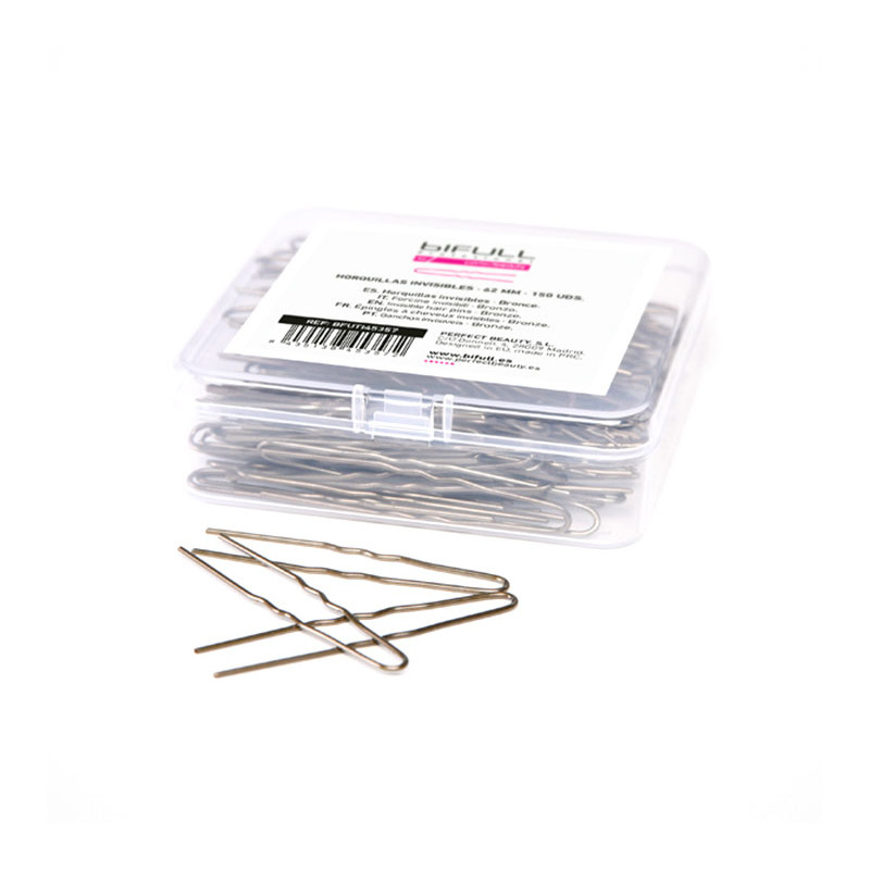 Bifull Fermagli per Capelli Invisibili 62mm Bronzo Scatola 150pcs
