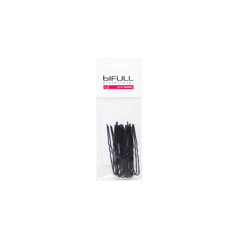 Bifull Fermagli per Capelli Invisibili 62mm Nero Sacchetto 20pz