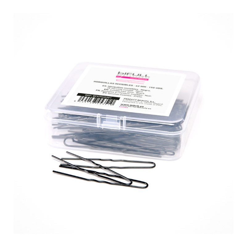 Bifull fermagli per capelli invisibili 62mm scatola nera 150 pezzi