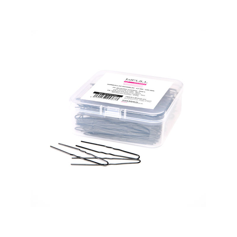 Bifull Niewidoczne Szpilki do Włosów 62mm Czarny Pudełko 400 Szt.