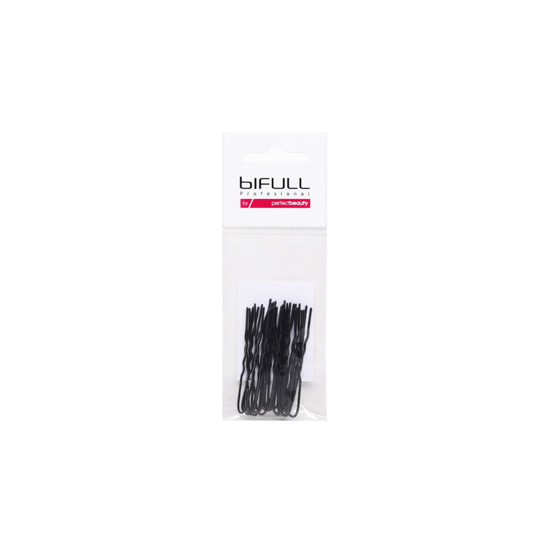 Bifull Fermagli per Capelli Invisibili Neri 55mm Busta 20 pezzi