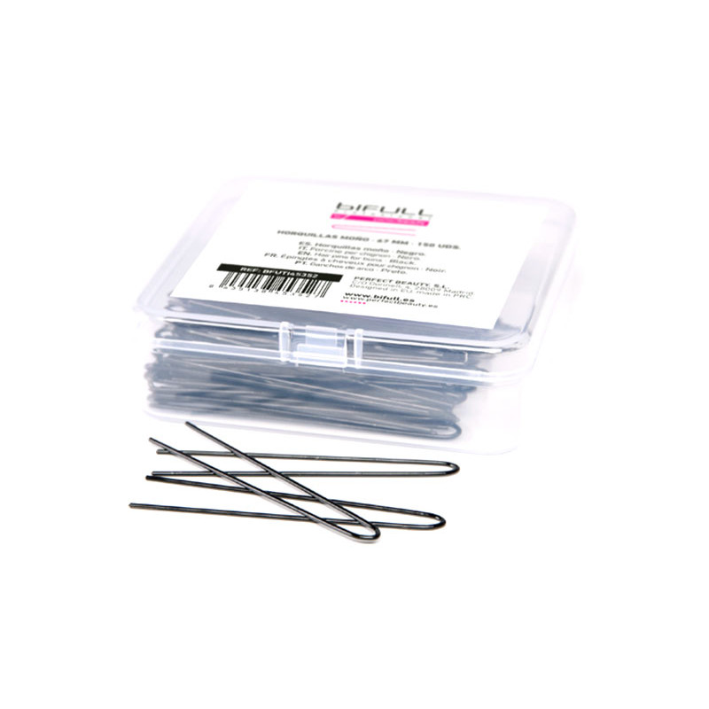 Bifull Fermagli per Capelli Bun 67mm Scatola Nera 150pz