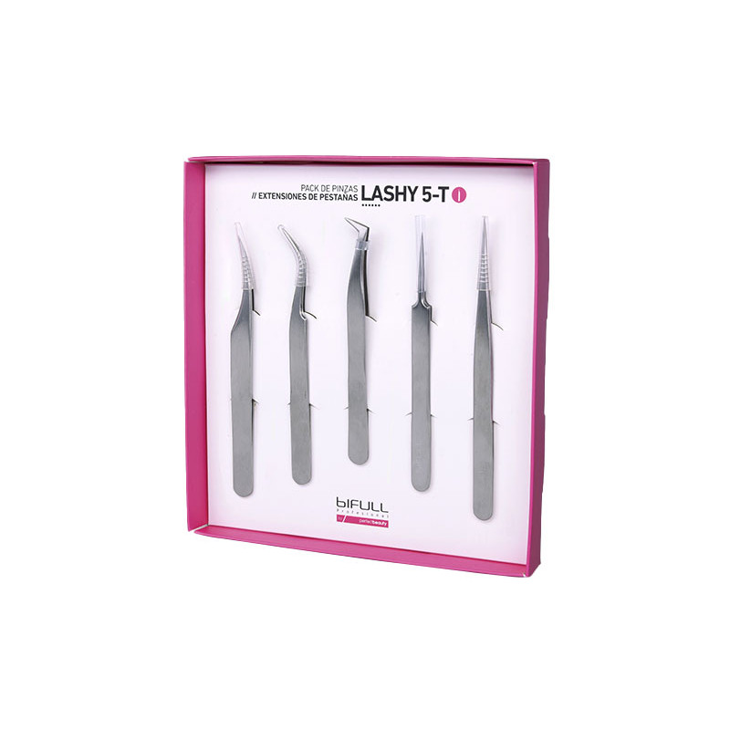 Bifull Lashy 5t Pack di Pinzette per Estensioni di Ciglia (5 Pz)