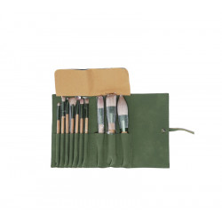 Bifull Manta Pinceaux Éco Maya 10 pcs Bois de Hêtre et Poils Nylon