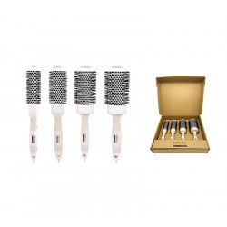 Bifull Confezione da 4 Spazzole Termiche in Ceramica Ren Natur Colore Sabbia