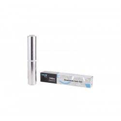 Bifull Rolkę Folii Aluminiowej 100m 29cm*100m 12 Mikronów Zestaw z Dispenserem i Nożem