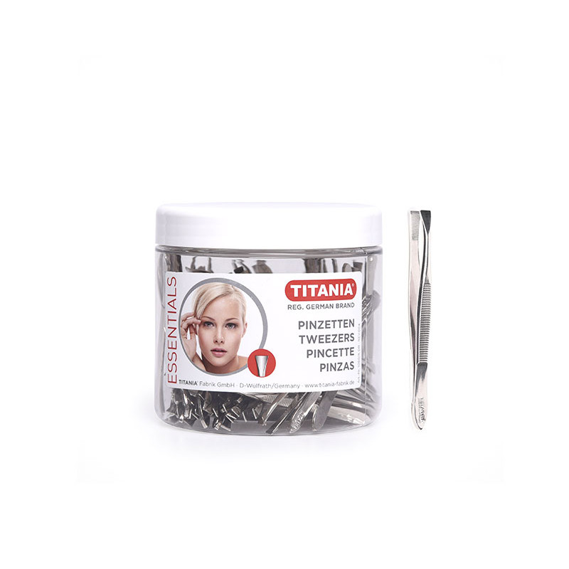 Pęsety do depilacji Bifull Proste końcówki Titania 100 szt.