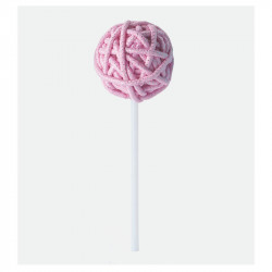 Bifull Sucette Lollipop Rond Couleur Rose Argent