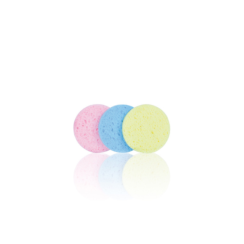 Bifull Makeup Removal Sponge Set 80mm Circle Colours 3pcs
