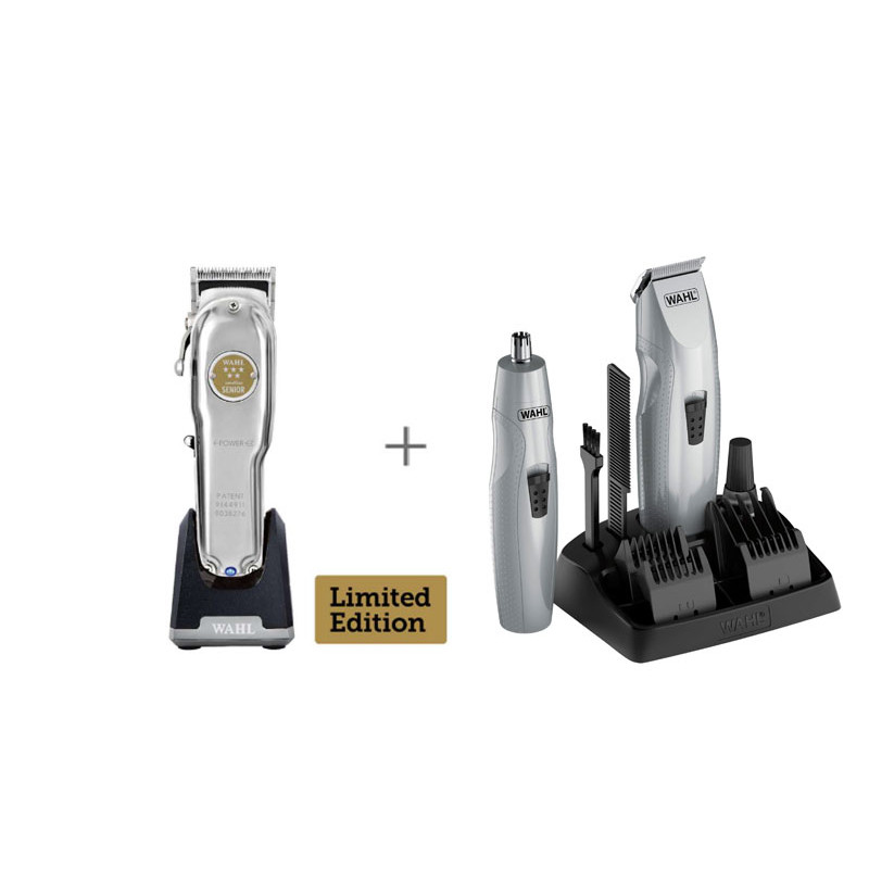Wahl Pack Cordless Senior Metal Edition + Schnurrbart & Bart Wahl Pack Cordless Senior Metal Edition + Schnurrbart & Bart