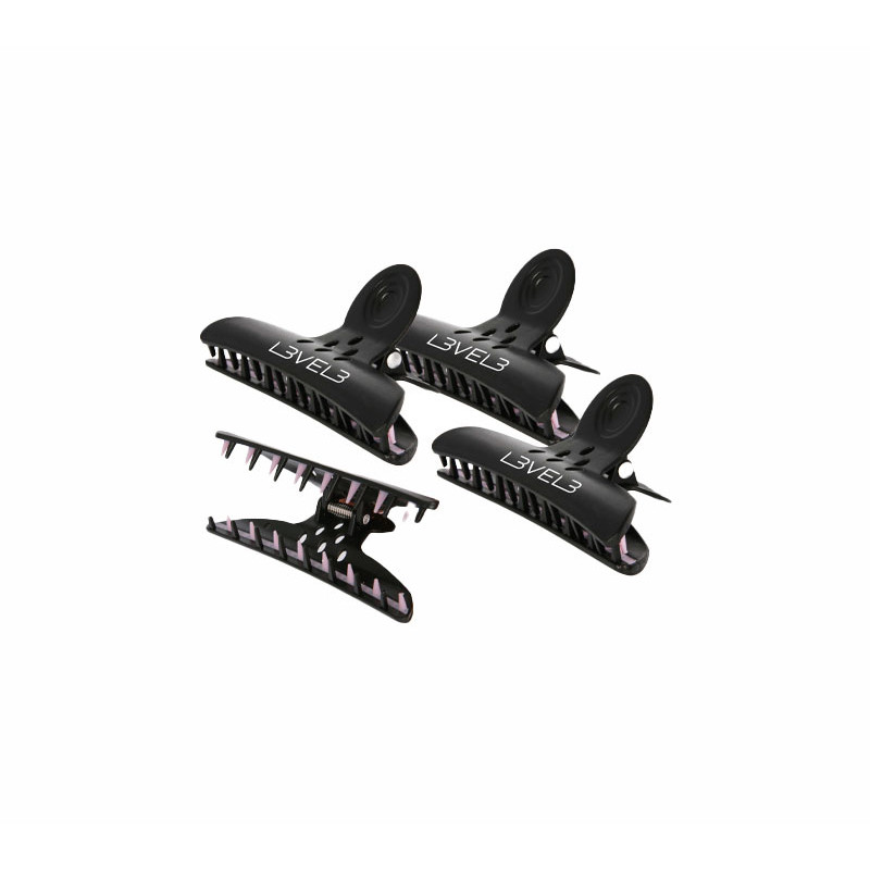 L3vel3 Set of 4 Black Butterfly Clips L3vel3 Set of 4 Black Butterfly Clips