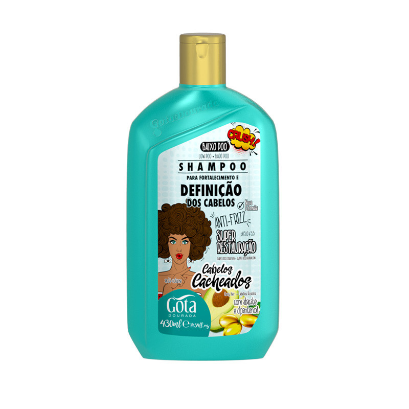 Gota Dourada Strengthening Shampoo for Curly Hair (430ml) Gota Dourada Strengthening Shampoo for Curly Hair (430ml)