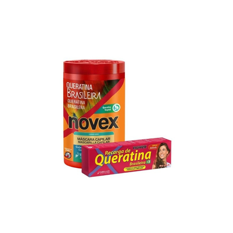 Embelleze Novex Pack Masque 400gr + Recharge 80gr Kératine Brésilienne