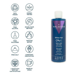 Shampoo Valquer per Capelli Bianchi e Grigi Zero (400ml)