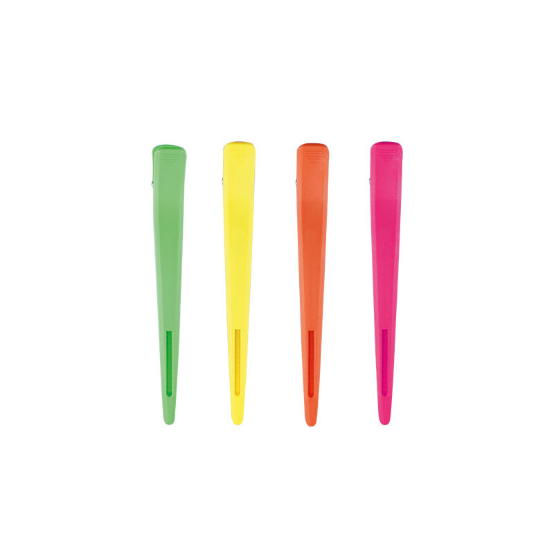 Wad Professionelles Haarklammer-Set Gelb, Rosa, Grün, Orange 4 Stück/Box