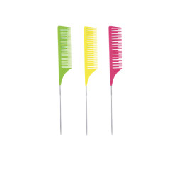 Wad Professional Pettine per Tinta a Denti Lunghi Giallo, Rosa, Verde 3 pz/Scatola