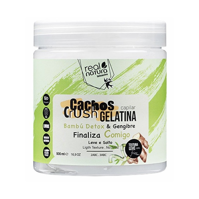 Real Natura Cachos Crush Żelatyna do Włosów Bambus i Imbir (500ml)